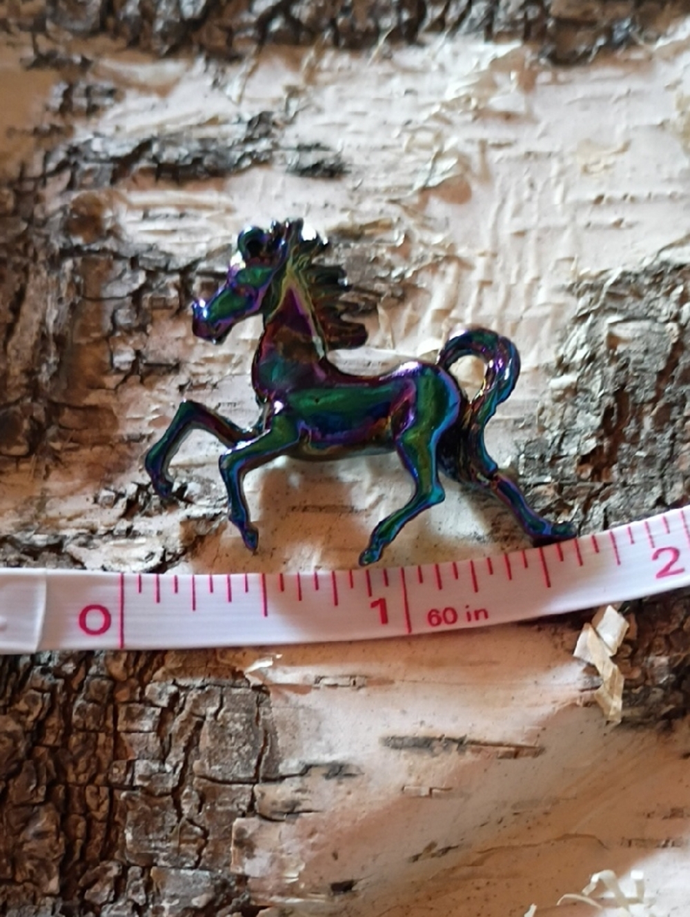 Iridescent Multicolor Horse Figurine Pin - Picture 5 of 6